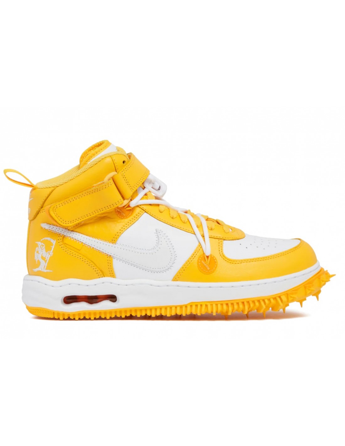 Nike X Off-White Air Force 1 Mid Ανδρικά Μποτάκια White / Varsity Maize DR0500-10137 1/3