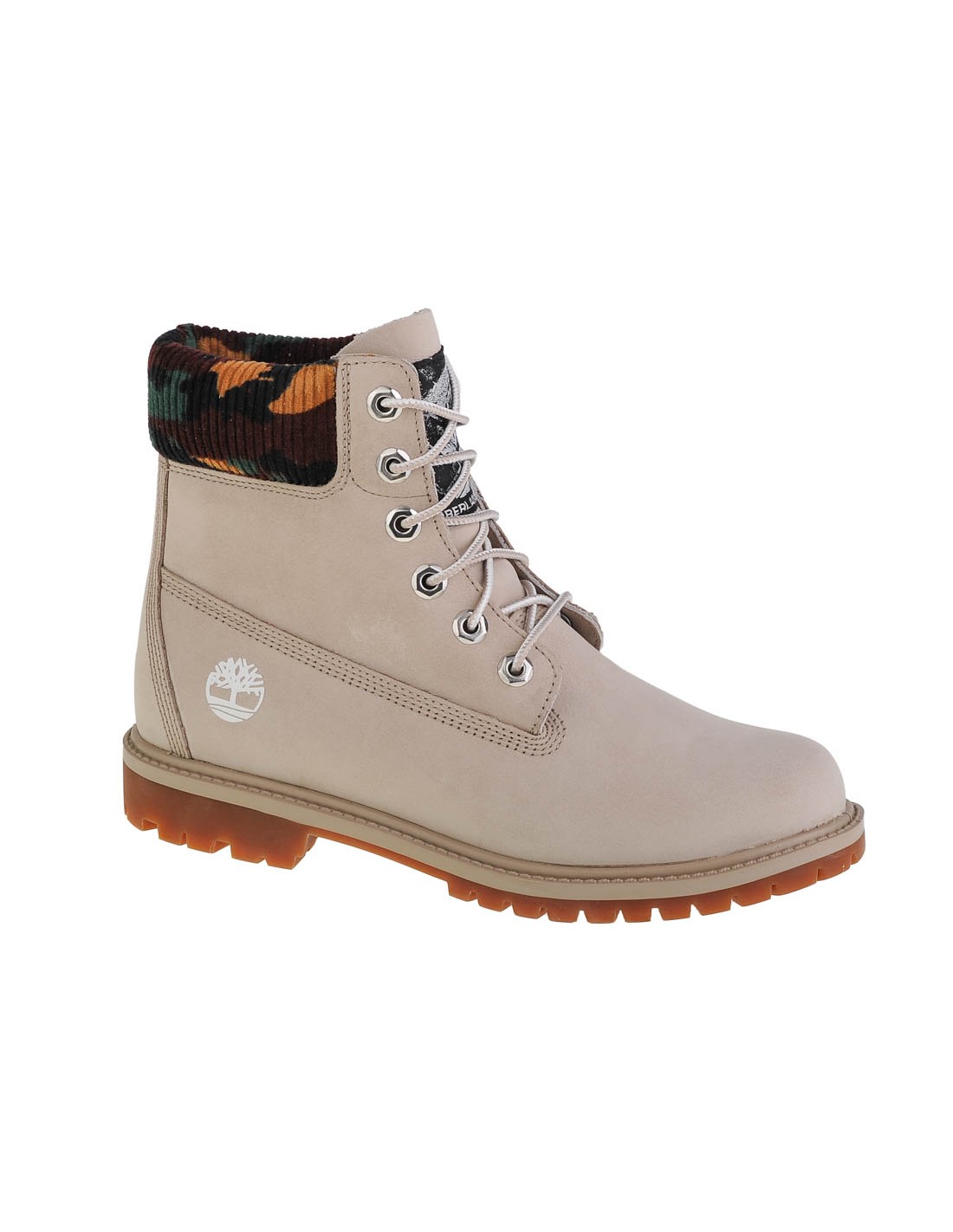 Timberland Heritage 6inch Δερμάτινα Γυναικεία Αρβυλάκια Μπεζ A2M8336