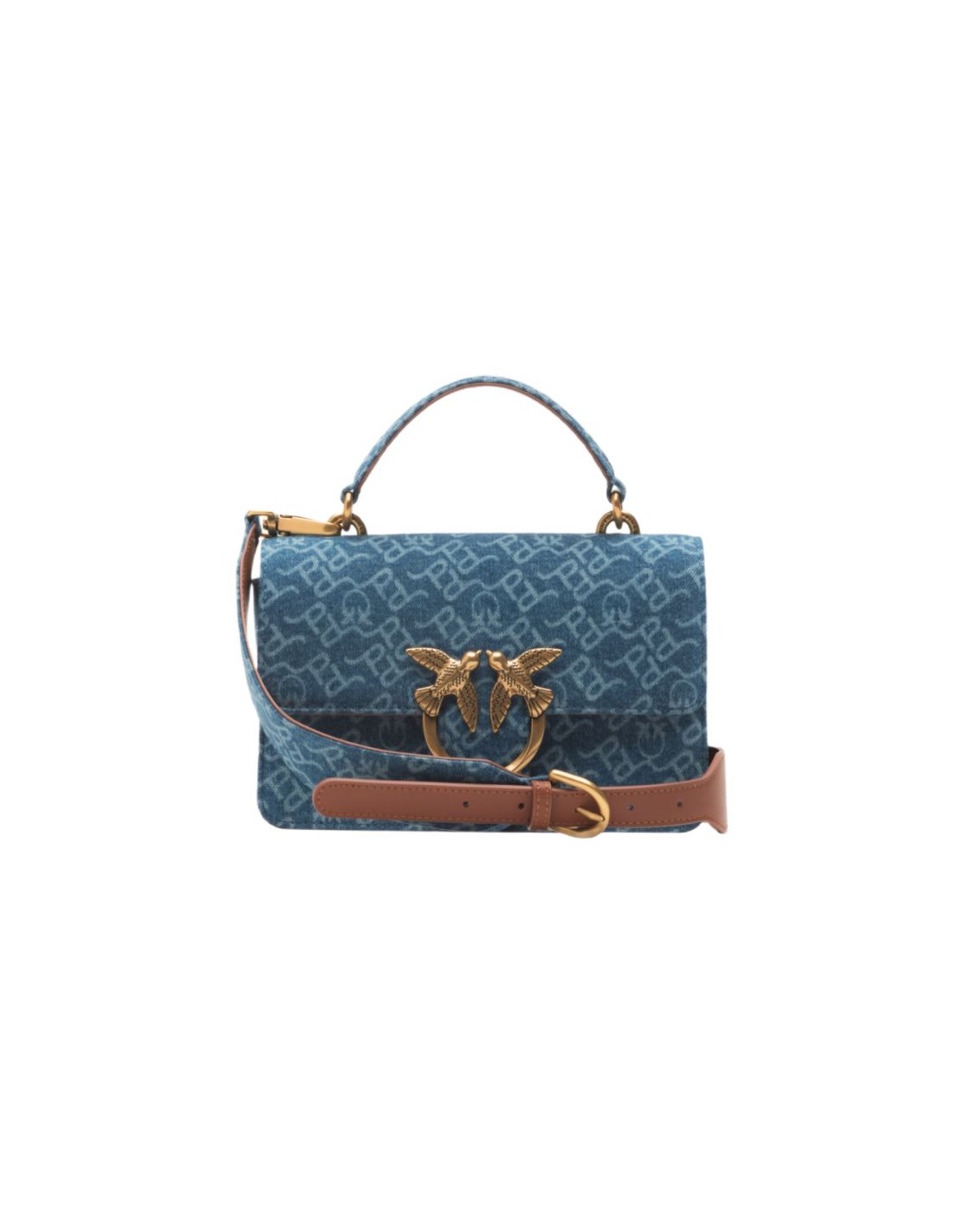 Pinko Mini Love Bag One Light Denim Laser W 100204A138
