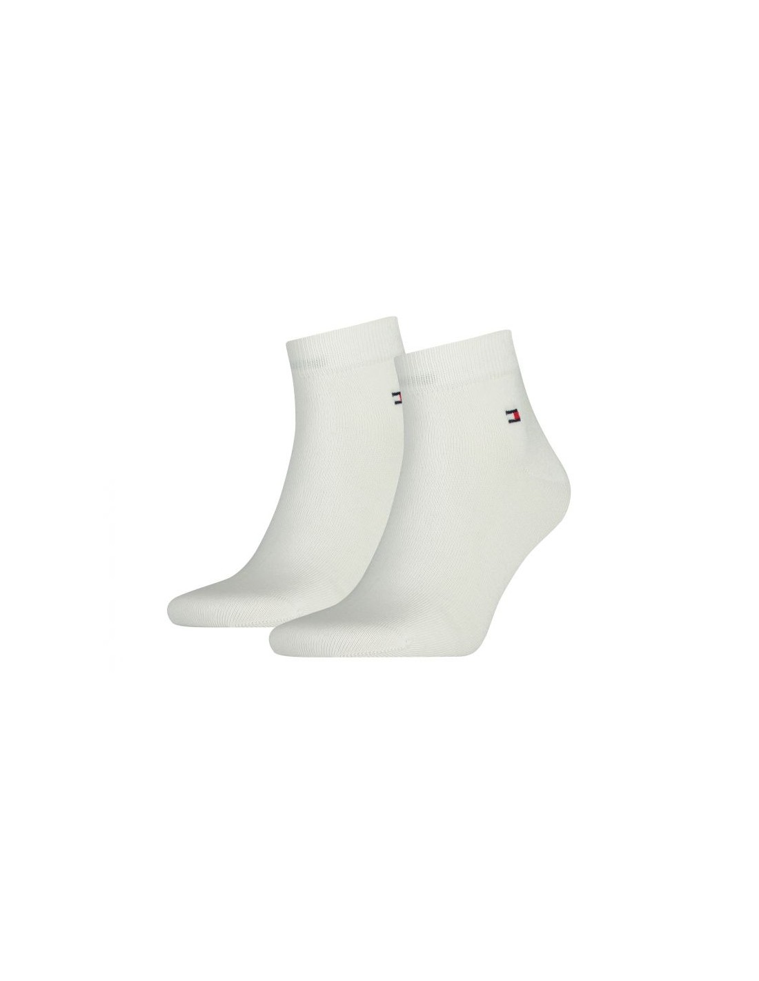 Tommy Hilfiger Ανδρικές Μονόχρωμες Κάλτσες Λευκές 2Pack 342025001-30039-42