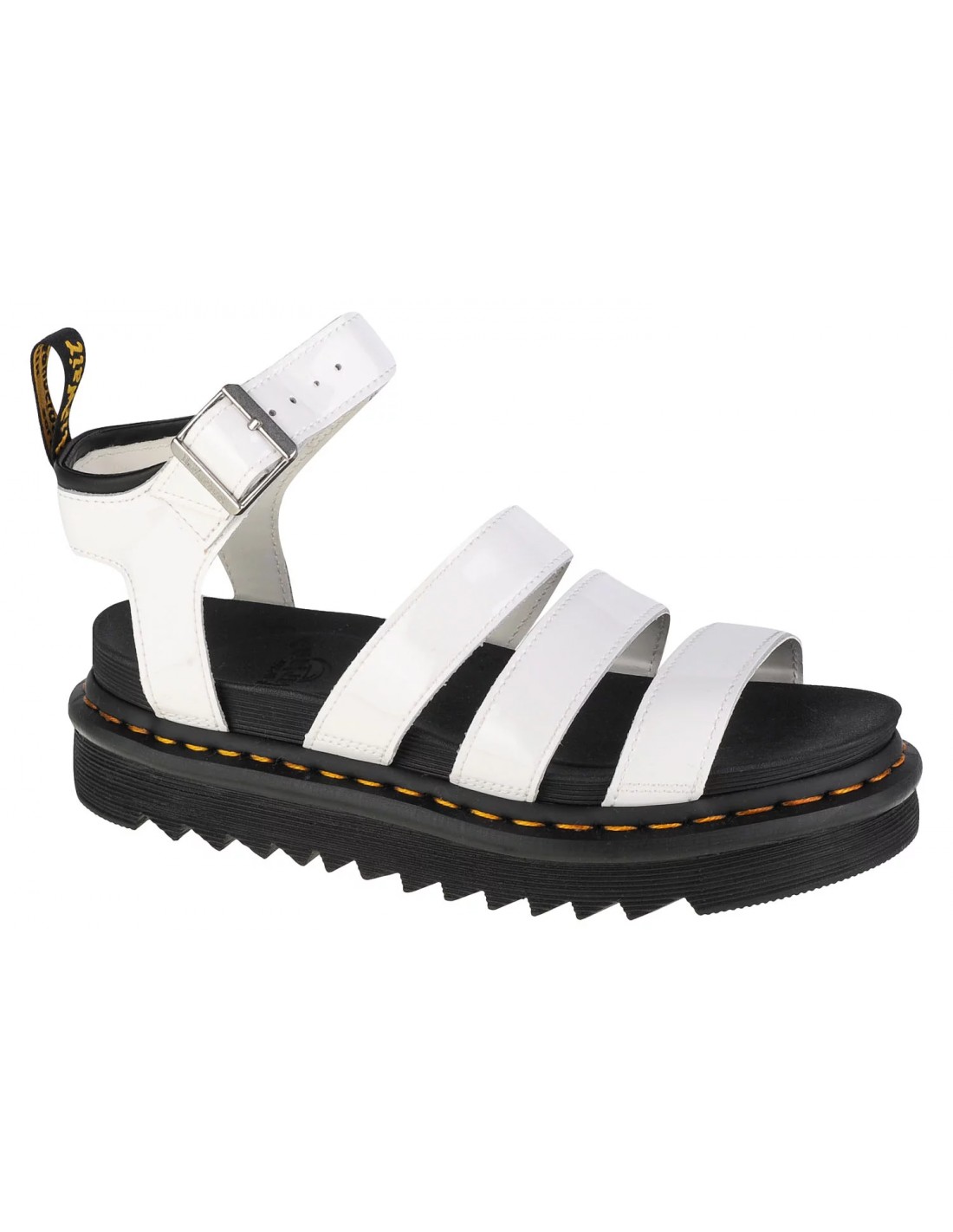 Dr. Martens Blaire Δερμάτινα Γυναικεία Σανδάλια με Λουράκι Flatforms σε Λευκό Χρώμα 2730410037
