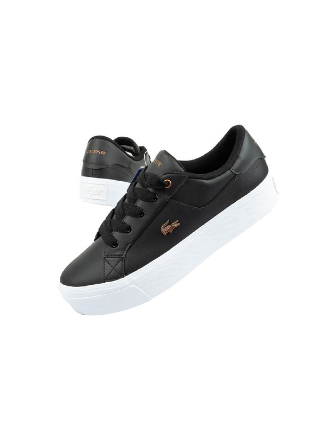 Lacoste Ziane Γυναικεία Flatforms Sneakers Μαύρα 45CFA001331236